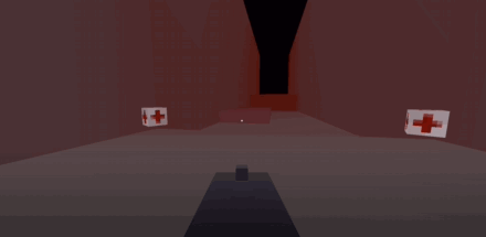 Gif of the intro of my shooter level.